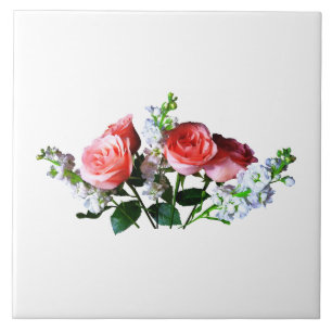 Rose und Snapdragons Fliese