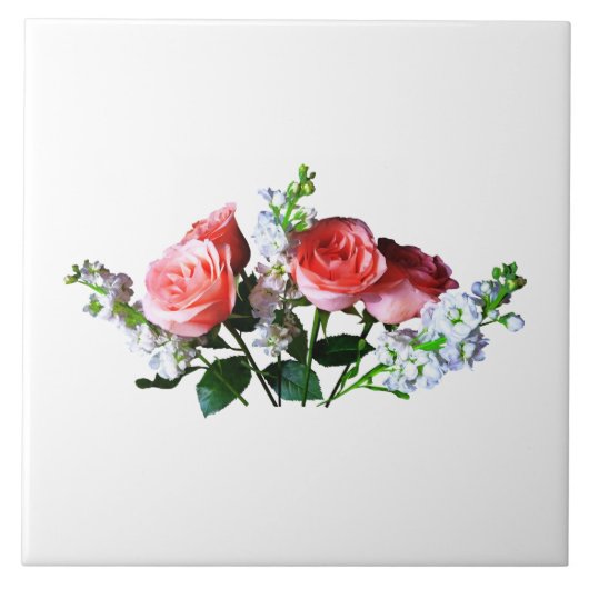 Rose und Snapdragons Fliese (Vorderseite)