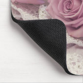 Rose und Spitzen Stillleben Mousepad (Ecke)