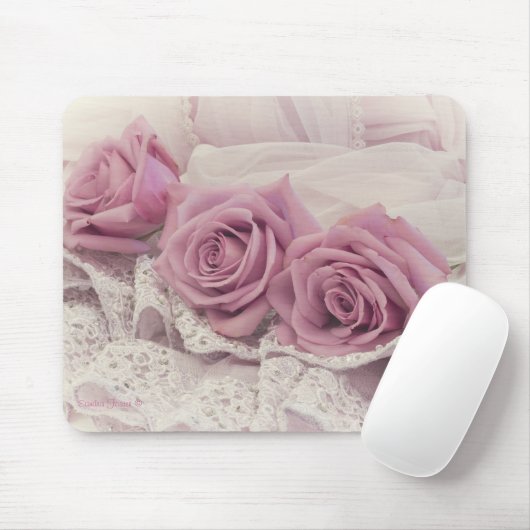 Rose und Spitzen Stillleben Mousepad (Mit Mouse)