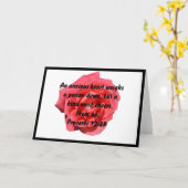 Rose und Sprichwörter 12:25 Bibel Verse Leere Karte (Gelbe Blume)