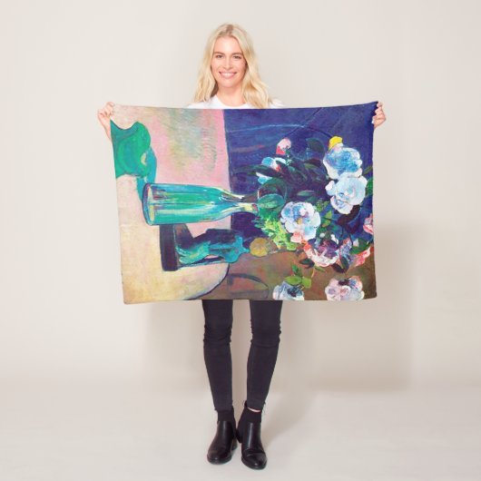 Rose und Statuette, Gauguin Fleecedecke (Beispiel)