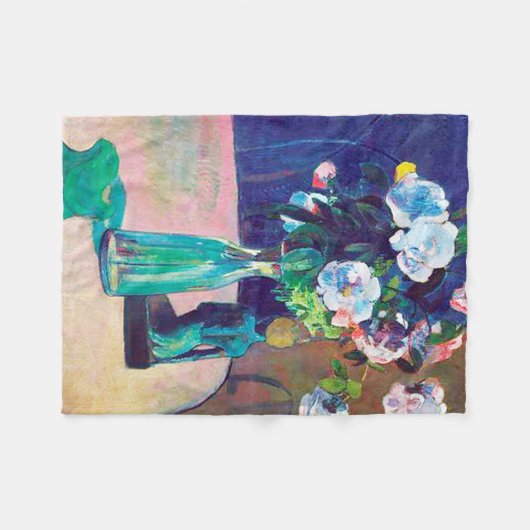 Rose und Statuette, Gauguin Fleecedecke (Vorderseite (Horizontal))