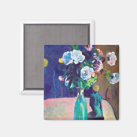 Rose und Statuette, Gauguin Magnet (Vorderseite/Rückseite)