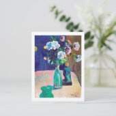 Rose und Statuette, Gauguin Postkarte (Stehend Vorderseite)