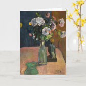 Rose und Statuette | Paul Gauguin Karte (Gelbe Blume)