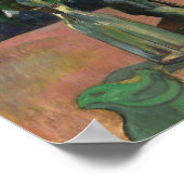 Rose und Statuette | Paul Gauguin Poster (Ecke)