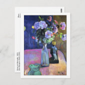 Rose und Statuette von Gauguin Postkarte (Vorne/Hinten)