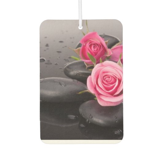 Rose und Steine Autolufterfrischer (Vorderseite)