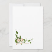 Rose und Stephanotis-Blume Einladung (Rückseite)