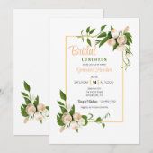 Rose und Stephanotis-Blume Einladung (Vorne/Hinten)