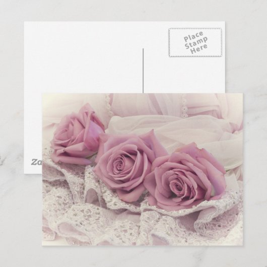 Rose und Stillleben Postkarte (Vorne/Hinten)