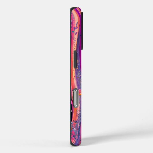 Rose und Streifen Case-Mate iPhone Hülle (Rückseite / Rechts)