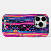 Rose und Streifen Case-Mate iPhone Hülle (Rückseite (Horizontal))