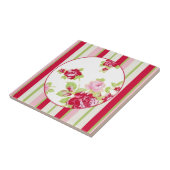 Rose und Streifen Fliese (Seite)