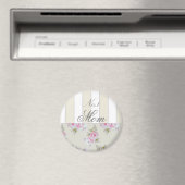 Rose und Streifen () Magnet (In Situ (Geschirrspüler))