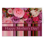 Rose und Streifen Muttertag (Vorderseite (Horizontal))