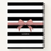 Rose und Streifen Notizblock (Rückseite)