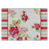 Rose und Streifen Schneidebrett (Vorderseite)