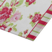 Rose und Streifen Schneidebrett (Ecke)