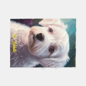 Rose und Sweet Hunde Collection Fleecedecke (Vorderseite (Horizontal))