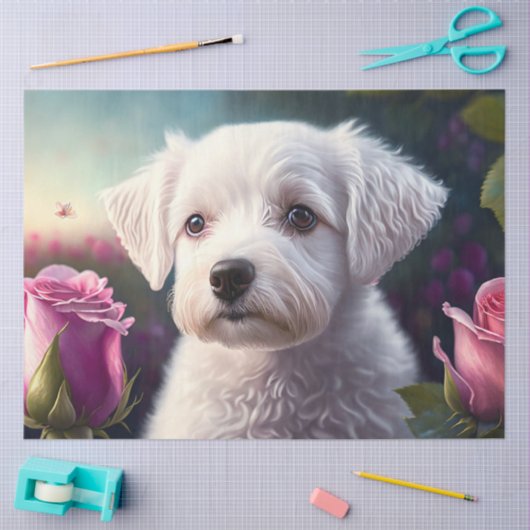 Rose und Sweet Hunde Collection Seidenpapier (Basteln)