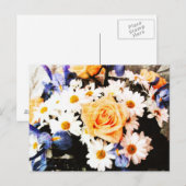Rose und Tageskarte Postkarte (Vorne/Hinten)