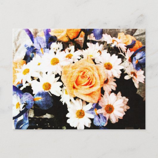 Rose und Tageskarte Postkarte (Vorderseite)