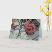 Rose und Tassels - Geburtstagskarte Karte (Gelbe Blume)