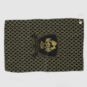 Rose und Thistle Quatrefoil Golf Handtuch (Horizontal)