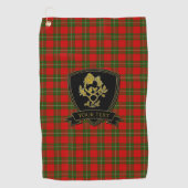 Rose und Thistle Tartan Golf Handtuch (Vorderseite)