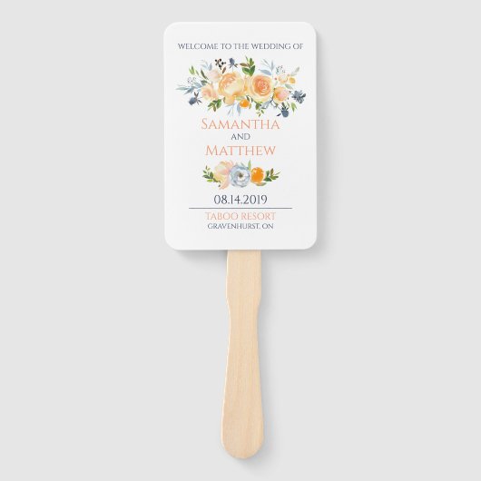 Rose und Thistle Wedding Fächer (Vorderseite)