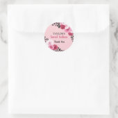 Rose und Tierdrucke 16 . Geburtstag Geburtstag Runder Aufkleber (Tasche)