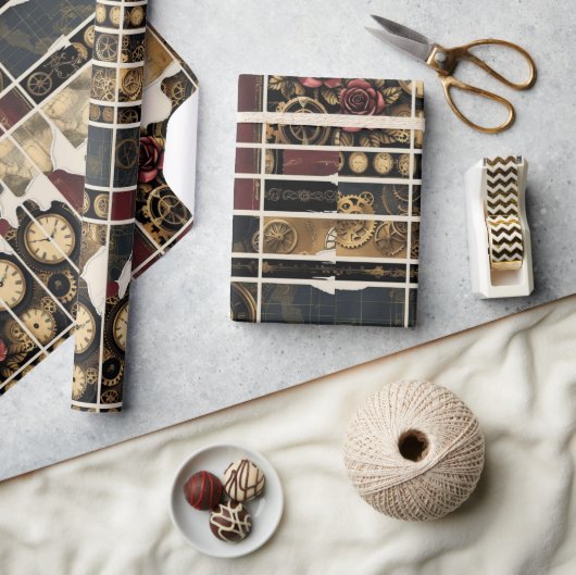 Rose- und Umschlagpapier für Steampulle Geschenkpapier (Kunsthandwerk)