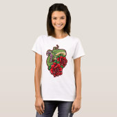 Rose und Viper T-Shirt (Vorne ganz)