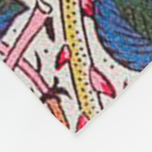 Rose und Vogel, William Morris Fleecedecke (Ecke)