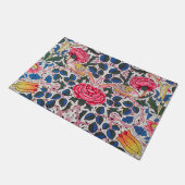 Rose und Vogel, William Morris Fußmatte (Schrägansicht)