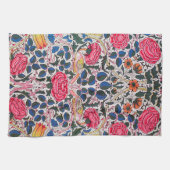 Rose und Vogel, William Morris Geschirrtuch (Horizontal)