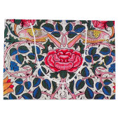 Rose und Vogel, William Morris große Geschenktasch Geschenktüte (Rückseite)