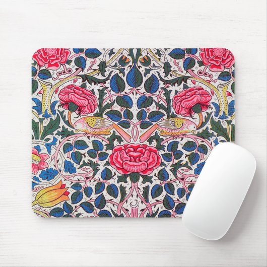 Rose und Vogel, William Morris Mousepad (Mit Mouse)