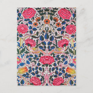 Rose und Vogel, William Morris Postkarte