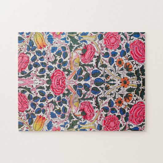 Rose und Vogel, William Morris Puzzle (Horizontal)