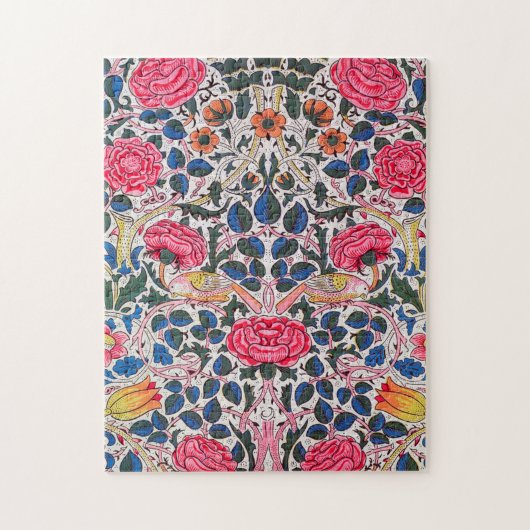 Rose und Vogel, William Morris Puzzle (Vertikal)