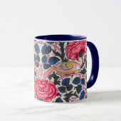 Rose und Vogel, William Morris Tasse (VorderseiteRechts)