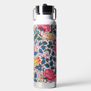 Rose und Vogel, William Morris Trinkflasche