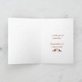 Rose und Wein zum Jahrestag Karte (Innenseite)