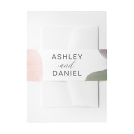 Rose und Weinkeller Runde Moderne Hochzeit Einladungsbanderole