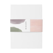 Rose und Weinkeller Runde Moderne Hochzeit Einladungsbanderole (Rückseitenbeispiel)