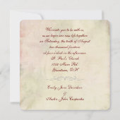 Rose und Weintrauben Einladung (Rückseite)