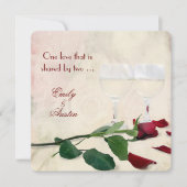 Rose und Weintrauben Einladung (Vorderseite)